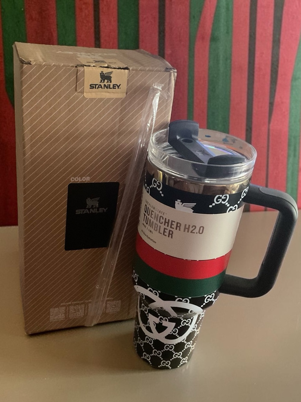 Stanley Quencher H2.0 FlowState Tumbler Green & Black 40 oz.